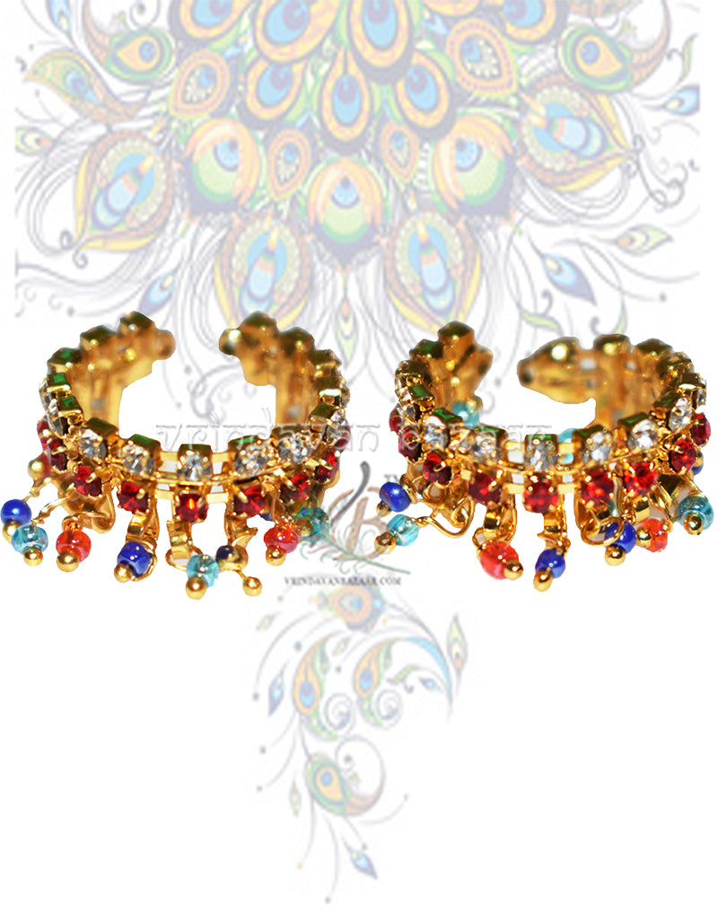 Multicolour stone kangan/ payal with multicolour beads tickers