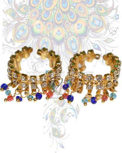 Multicolour stone kangan/ payal with multicolour beads tickers