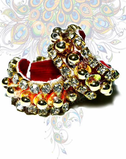 Sequins with golden bead and phinestone kangan