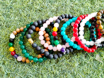 Tigereye 7 chakra bracelet