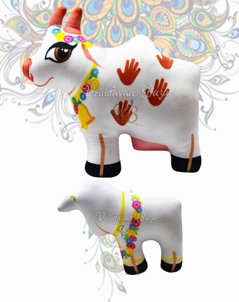 Cow and Calf soft toy ; height - 5.5 inch
