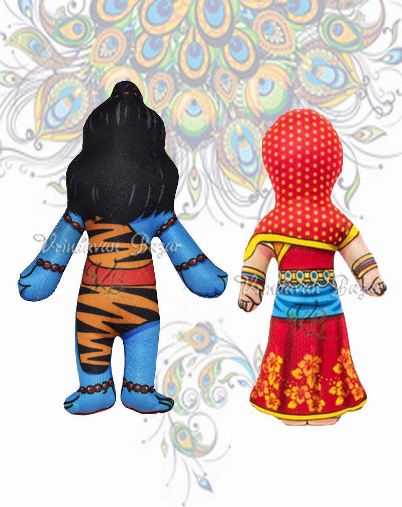 Shiv Parvati soft toy ; height - 6 inch