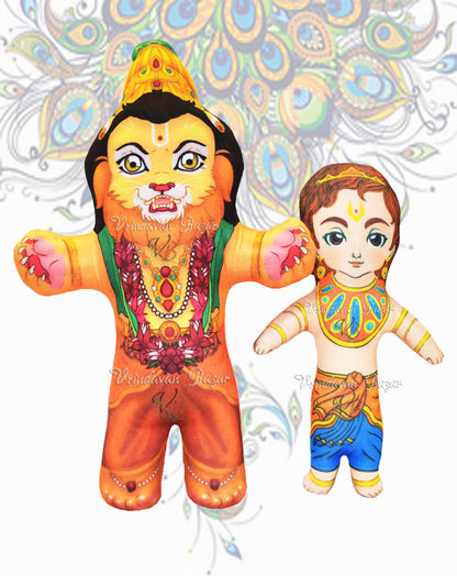 Narsingh with Prahlad soft toy