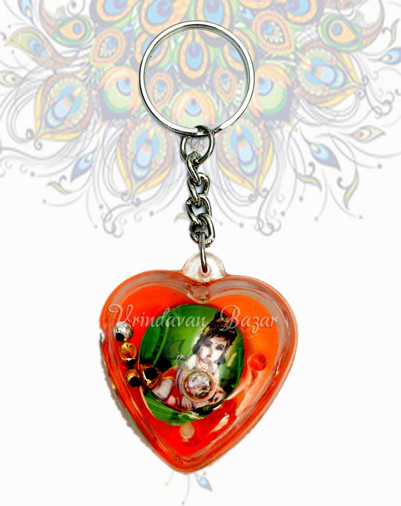 Heart shaped Gopal/ Radha Krishna Key chains