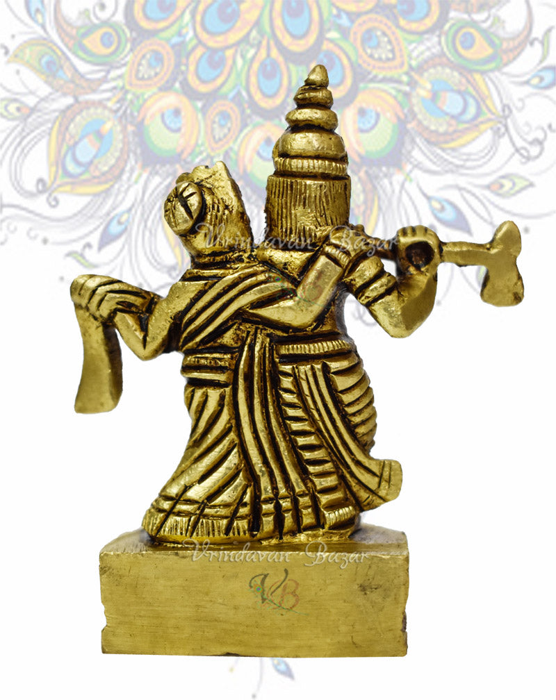 Radha Krishna eternal bond brass idol
