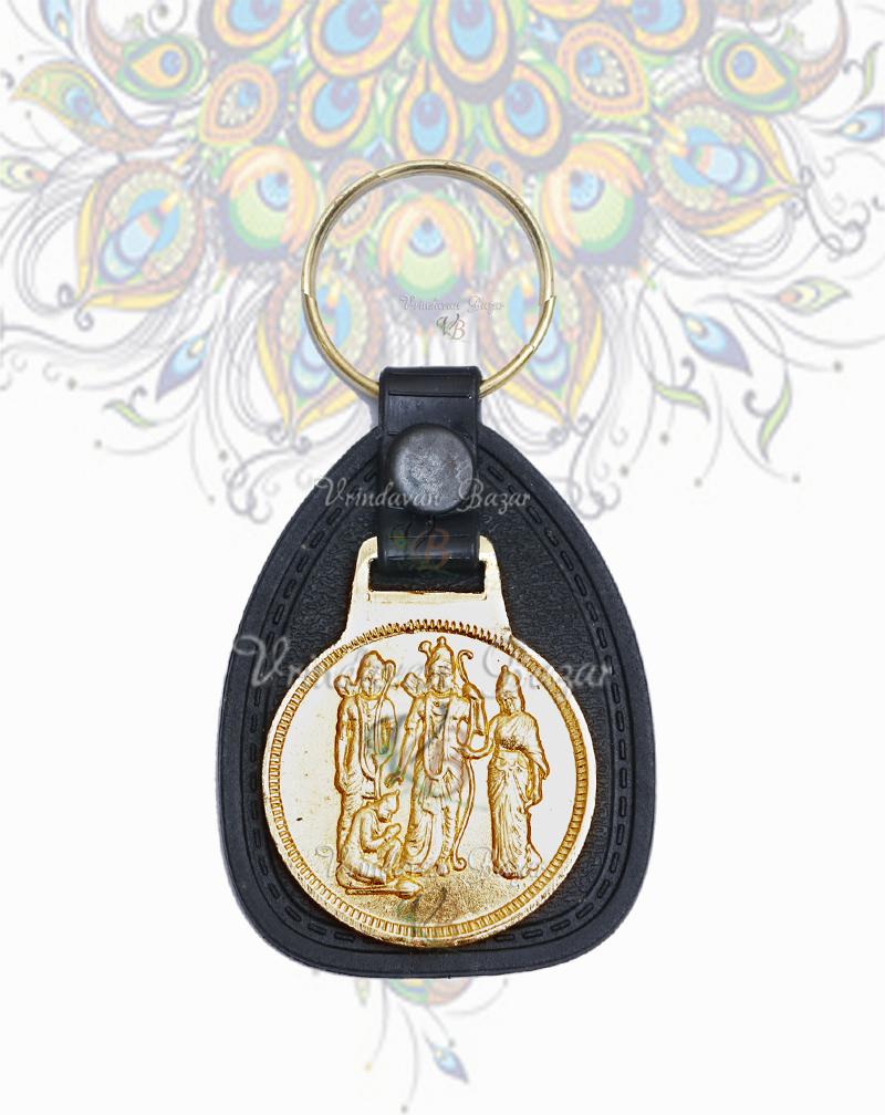 Ram darbar coin key ring with leather support