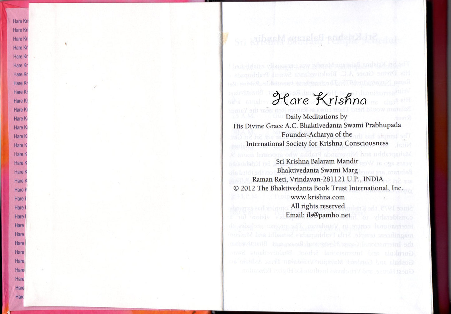 ISKCON Hare Krishna Diary 2022