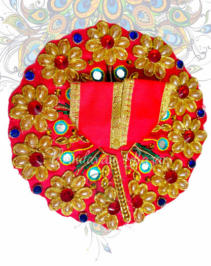 Garden of flowers with small mirrors laddu gopal dress