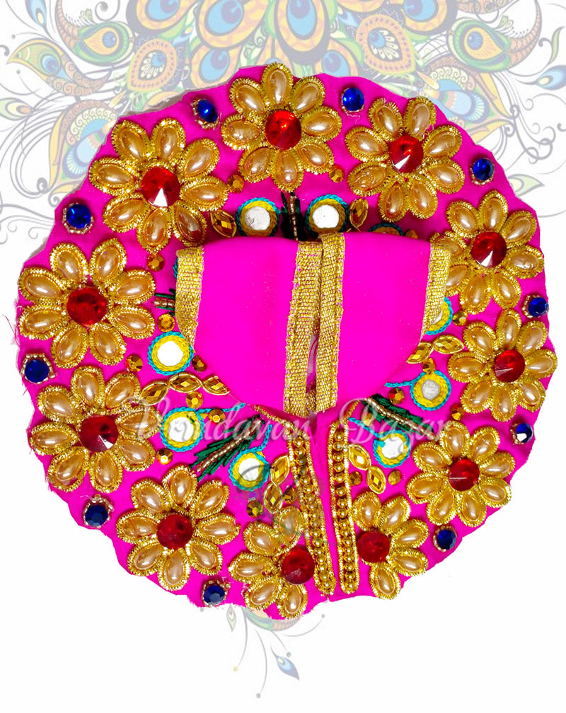 Garden of flowers with small mirrors laddu gopal dress