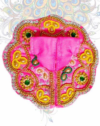 Shell border design with flowers laddu gopal dress